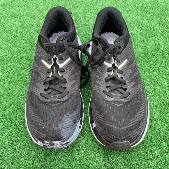 Hoka Gaviota 4 Mens 10 Shoes Road Race Distance Trainer Responsive Black White - Picture 2 of 11